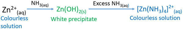 zinc and ammonia reaction